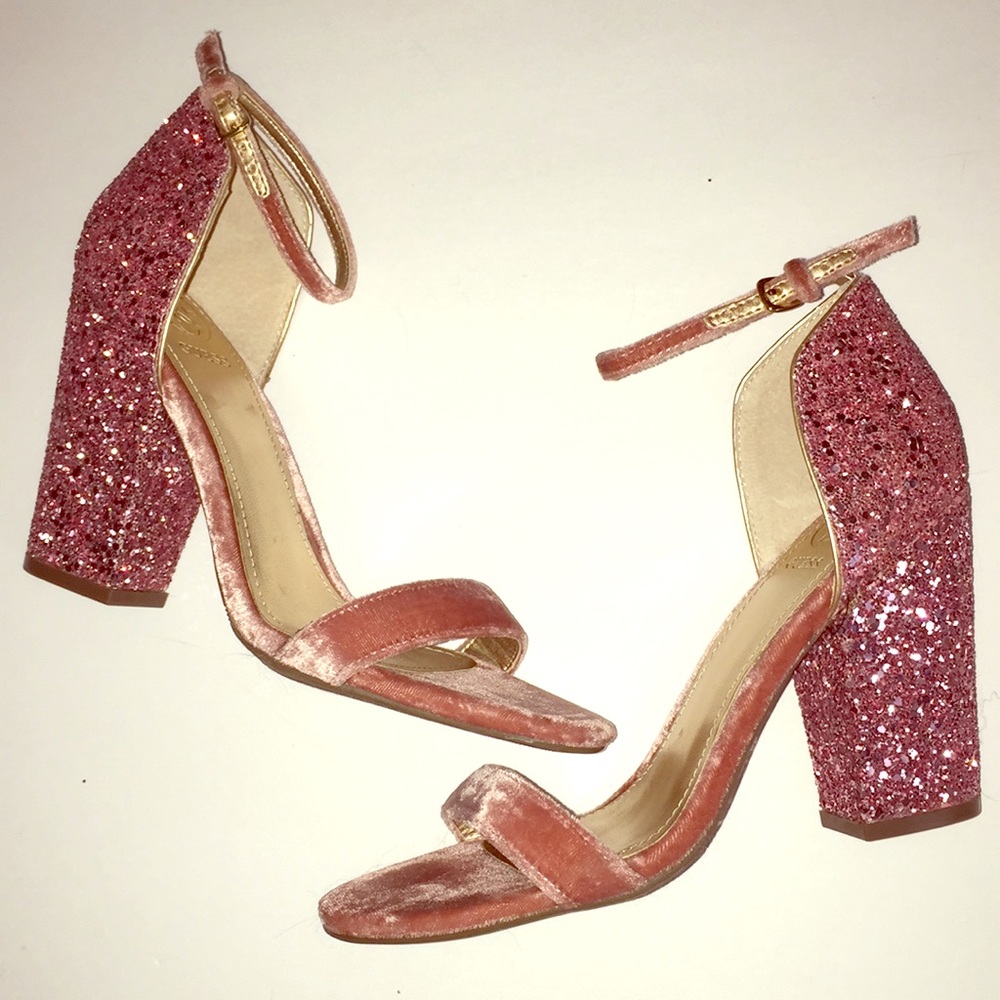 BRAND NEW Guess BamBam Glittery Pink Heels